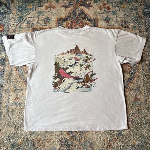 Vintage Spike Dog Snowboarding T-shirt Size XL - Picture 2 of 6